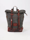 Daytona73 Mercado Canvas Buffalo Bag — Dunkles Cognac / Beige