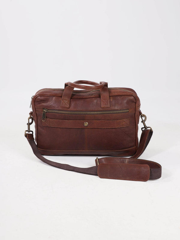 Daytona73 Prince Cow Bag — Black / Dark Cognac