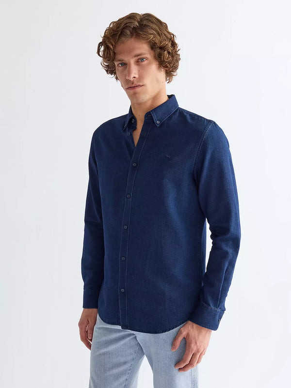 Wrangler Chemise Oxford — Indigo Oxford