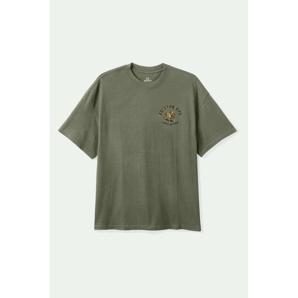 Brixton Bauer HW Relaxed Tee — Olive Surplus