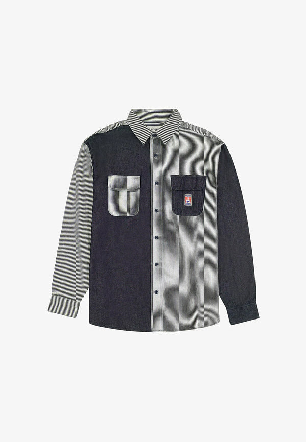 Wrangler Casey Colorblock Shirt — Mixed Denim