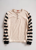 Iron and Resin T-shirt Motor Henley — Natural / Black