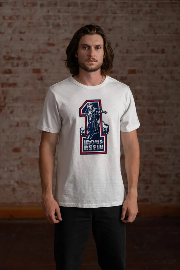 Iron and Resin T-shirt One Moto Tee — White