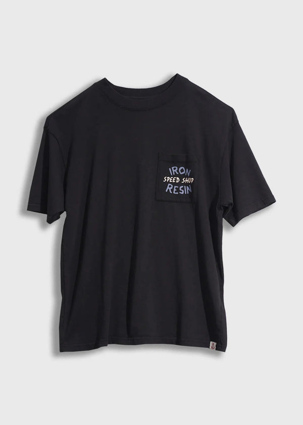 Iron and Resin T-shirt Speed Shop — Black