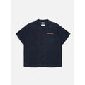 Nudie Jeans Arthur Bowling Shirt 8 Wonders — Navy