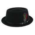 Stetson Chapeau Pork Pie Wool Felt — Black