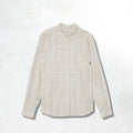 Pompeii Check Wine Cotton Shirt — Wine