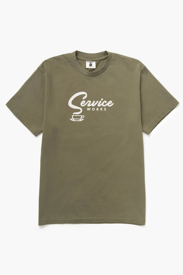 Service Works T-shirt Espresso Tee — Khaki / White