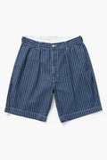 Service Works Pinstripe Denim Part-Timer Shorts — Indigo
