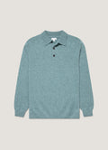 Sunspel Polo Lambswool — Smoke Green