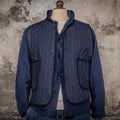 04 GILET COL OFF MAT DENIM SMALL small