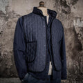 05 GILET COL OFF MAT DENIM SMALL small