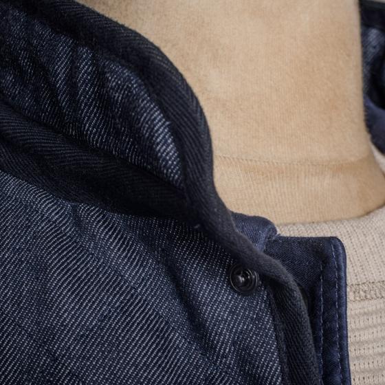 07 GILET COL OFF MAT DENIM SMALL small