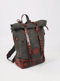 Daytona73 Mercado Canvas Buffalo Bag — Dark Cognac / Beige-DAYTONA73-Industrie