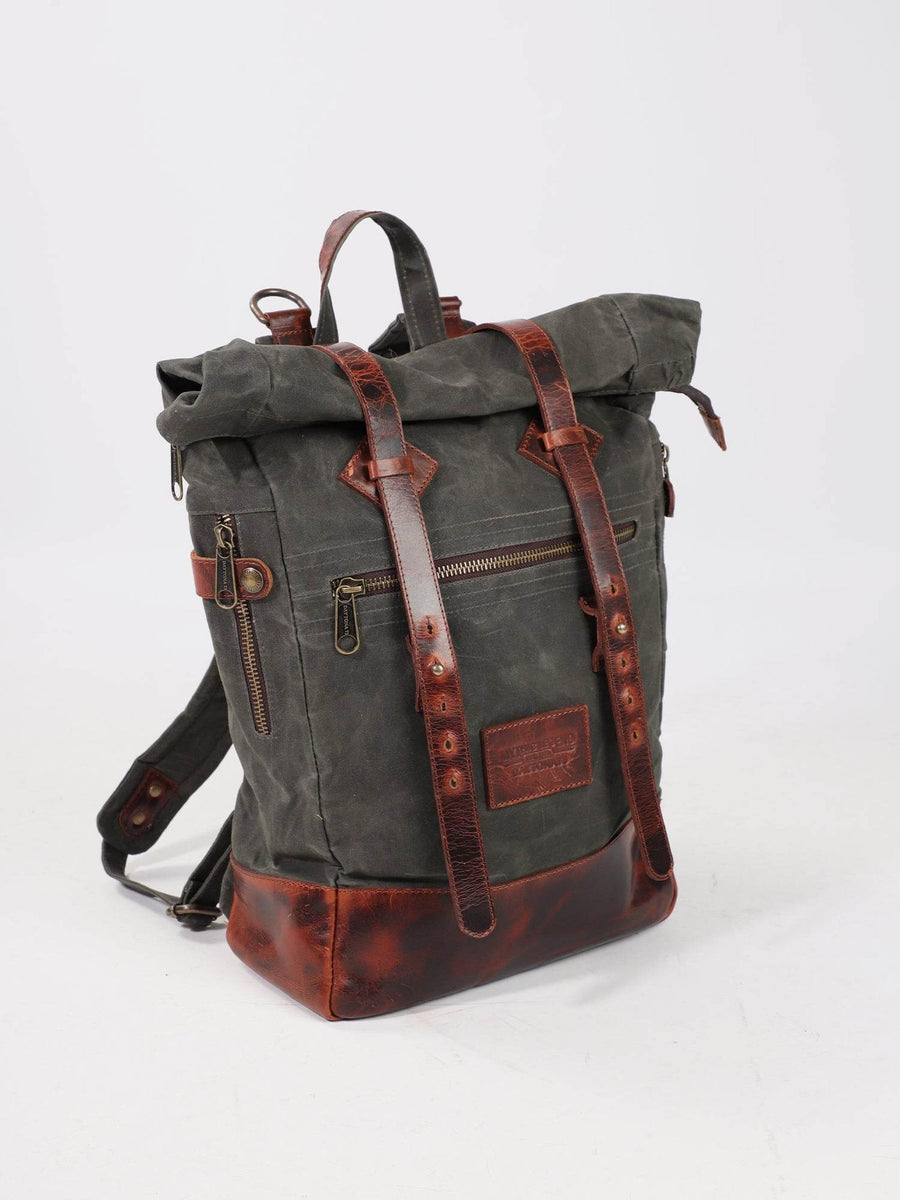 Daytona73 Mercado Canvas Buffalo Bag — Dark Cognac / Beige-DAYTONA73-Industrie