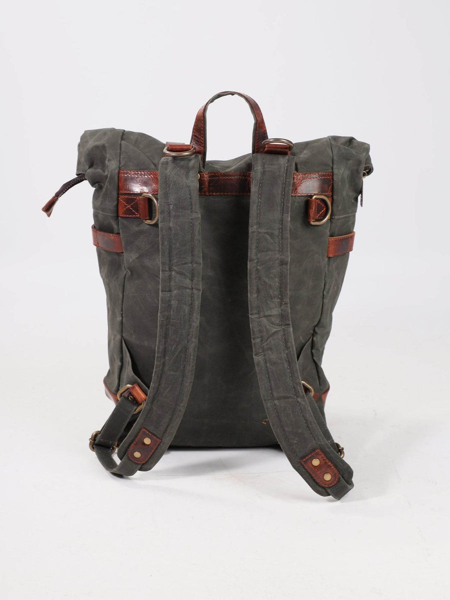 Daytona73 Mercado Canvas Buffalo Bag — Dark Cognac / Beige-DAYTONA73-Industrie