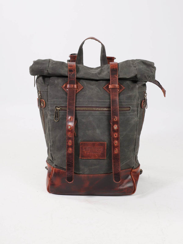 Daytona73 Sac Mercado Canvas Buffalo — Dark Cognac / Beige