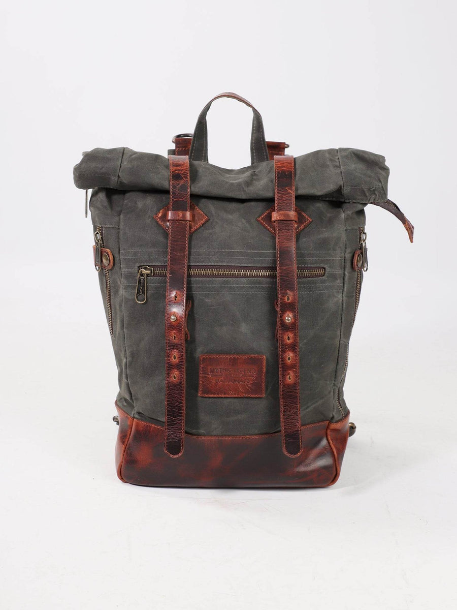 Daytona73 Sac Mercado Canvas Buffalo — Dark Cognac / Beige