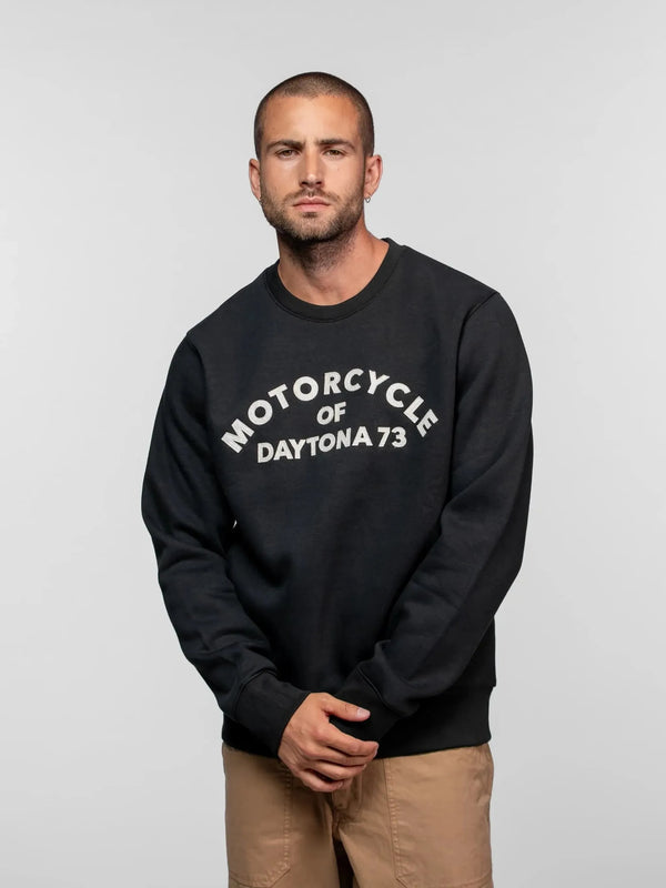 Daytona73 Sweatshirt Motorcycle — Black / Light Grey