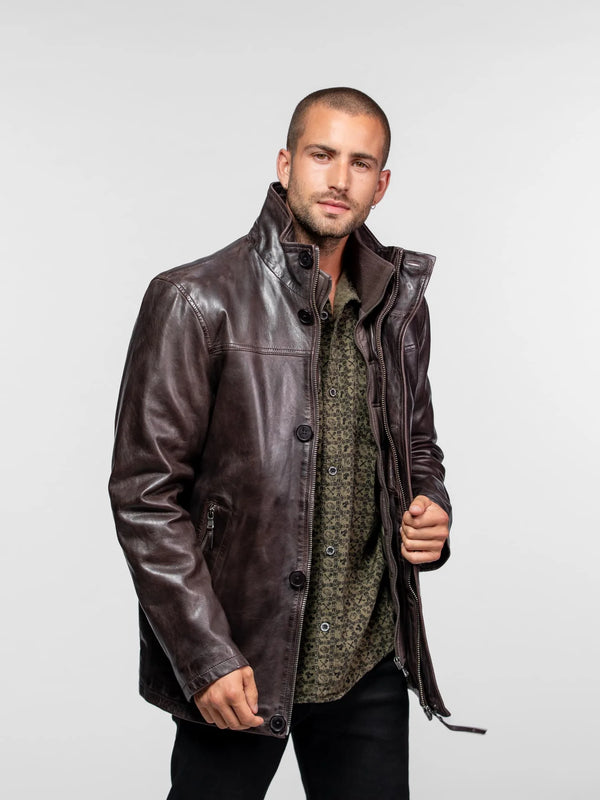 Daytona73 Moose IC Sheep Tiger Jacket — Reddish Brown-DAYTONA73-Industrie