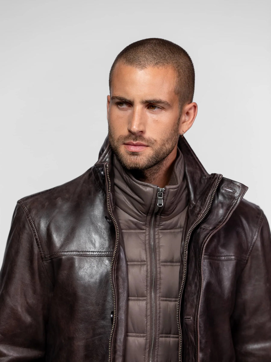 Daytona73 Moose IC Sheep Tiger Jacket — Reddish Brown-DAYTONA73-Industrie