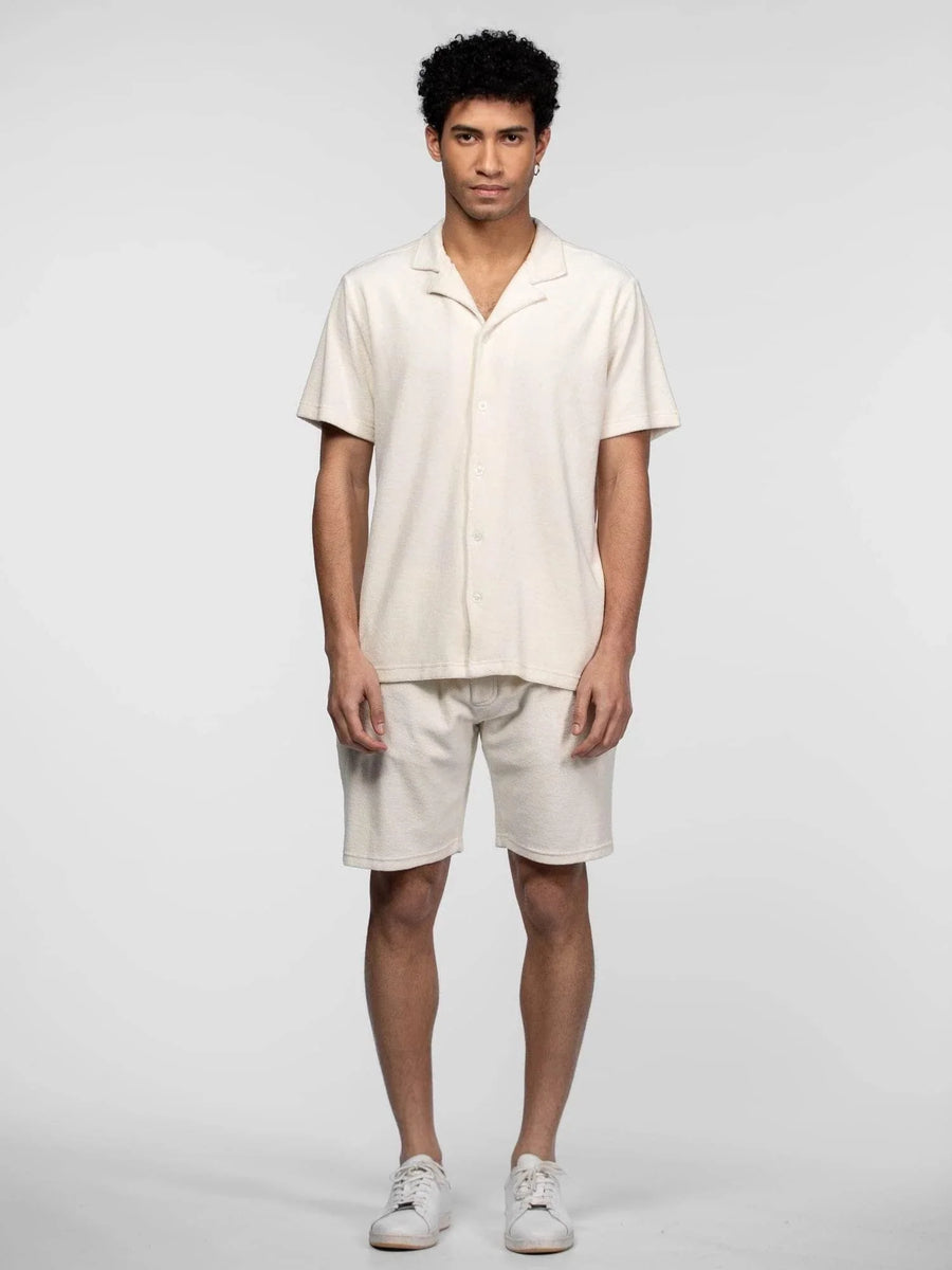 Daytona73 Oxnard Polo Éponge — Corail / Natural / Navy-DAYTONA73-Industrie