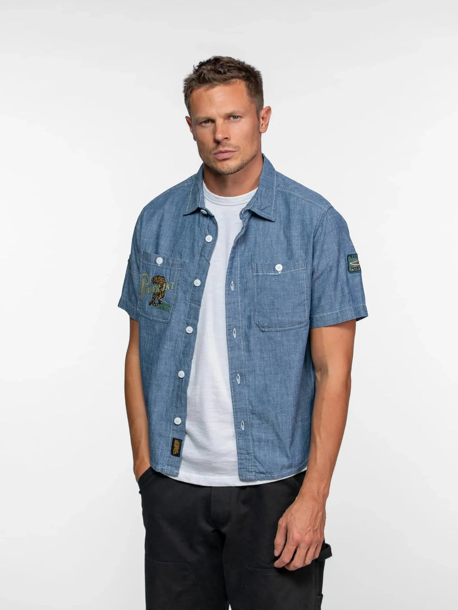Daytona73 Chemise Peyote Chambray Denim — Medium Blue