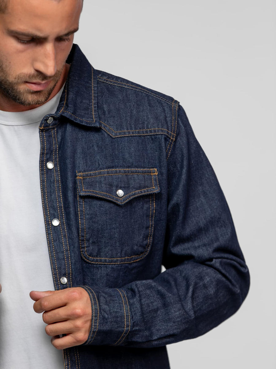 Daytona73 Patrol Denim Shirt — Rince Wash-DAYTONA73-Industrie