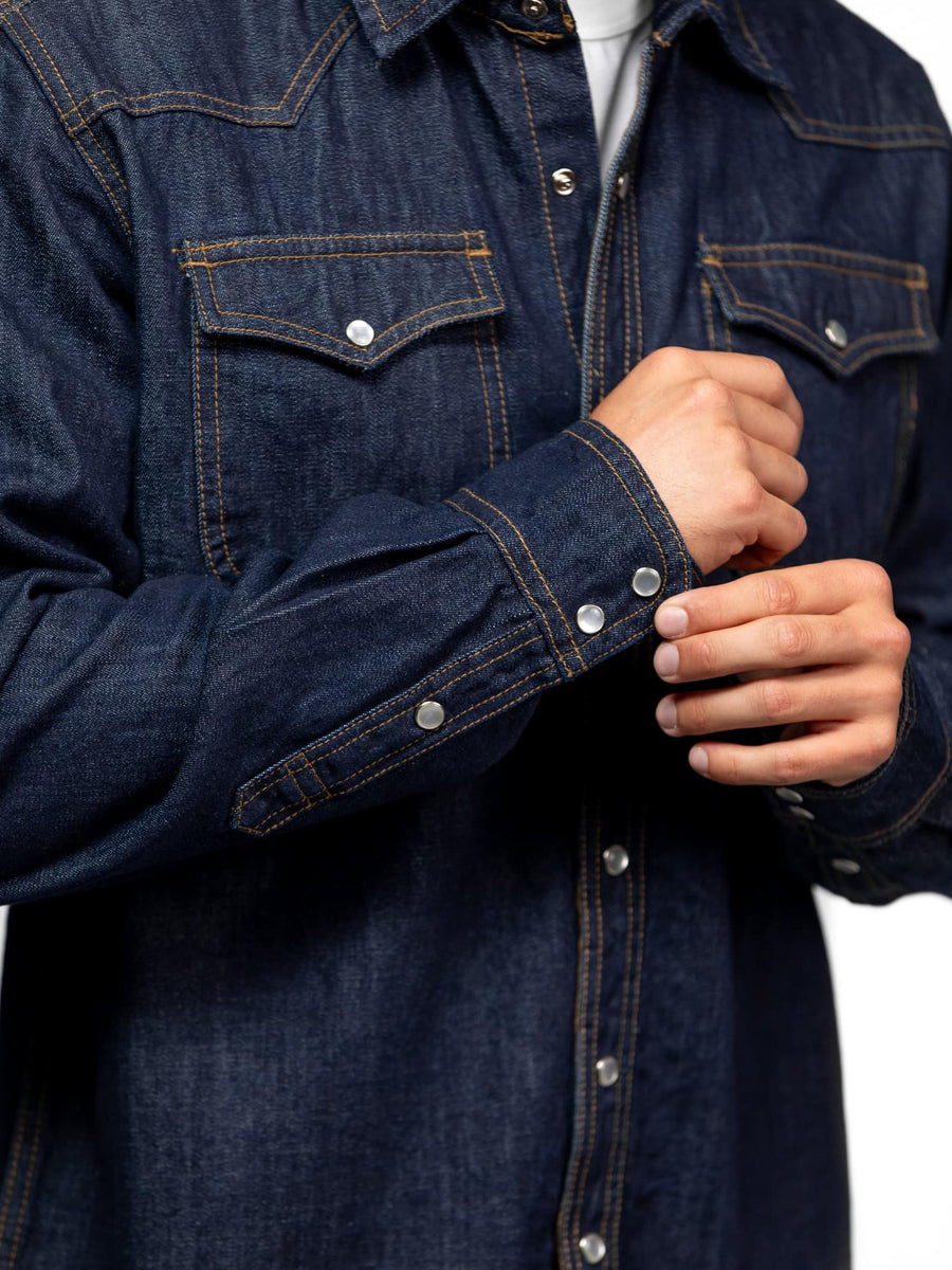 Daytona73 Patrol Denim Shirt — Rince Wash-DAYTONA73-Industrie