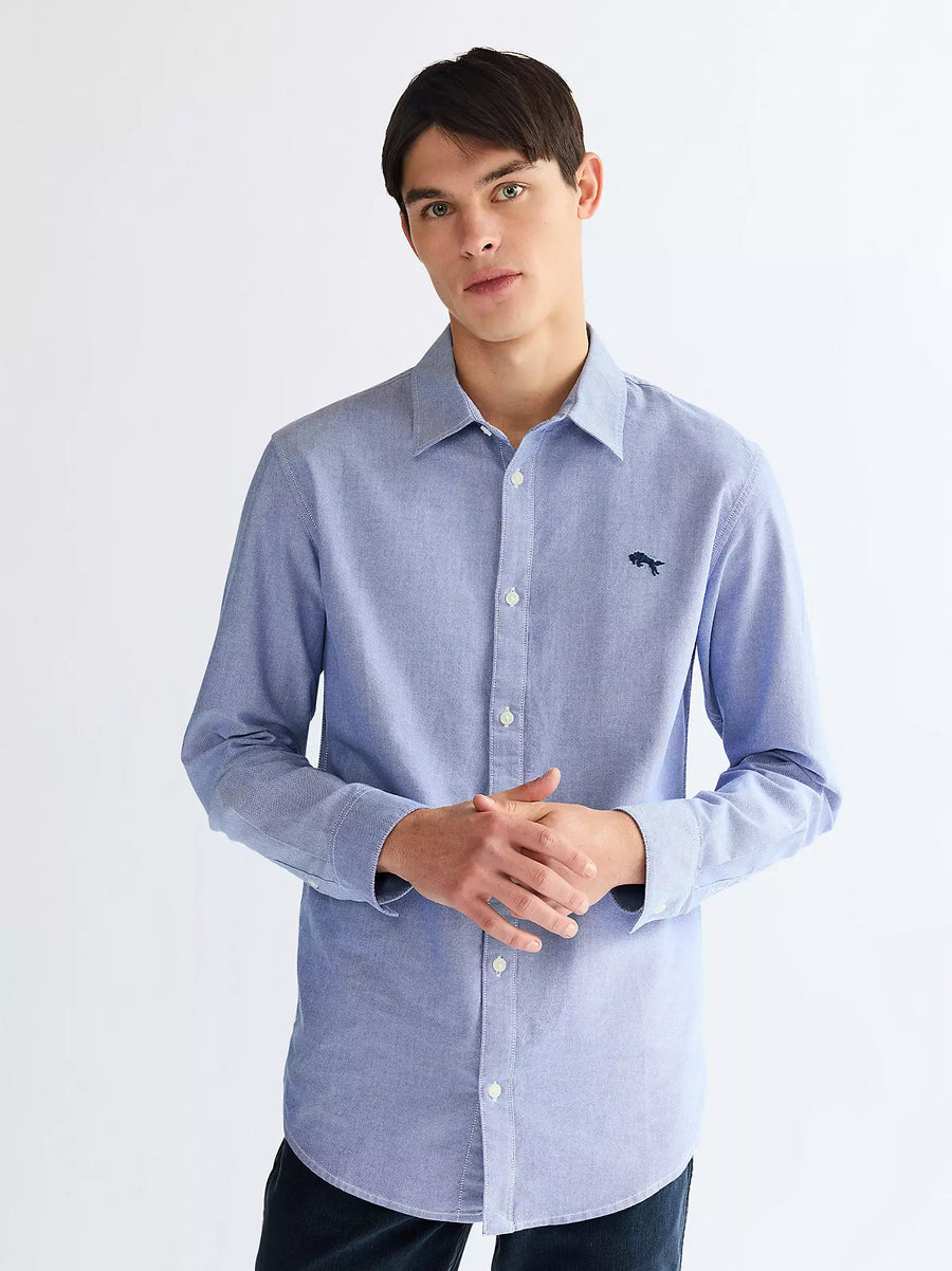 Wrangler Chemise LS Oxford — Blue