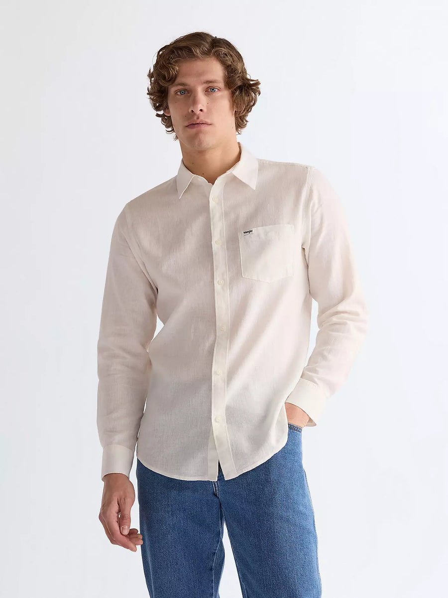 Wrangler Chemise 1-Pocket — White