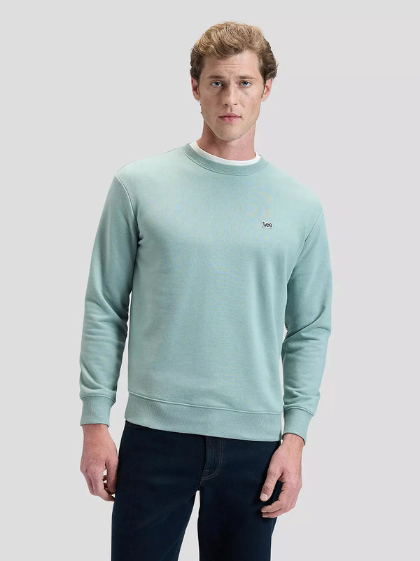 Lee Sweatshirt Patch Crew — Desert Sage SS26