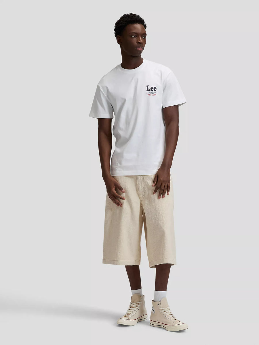 Lee Stamp Tee — Bright White-LEE-Industrie