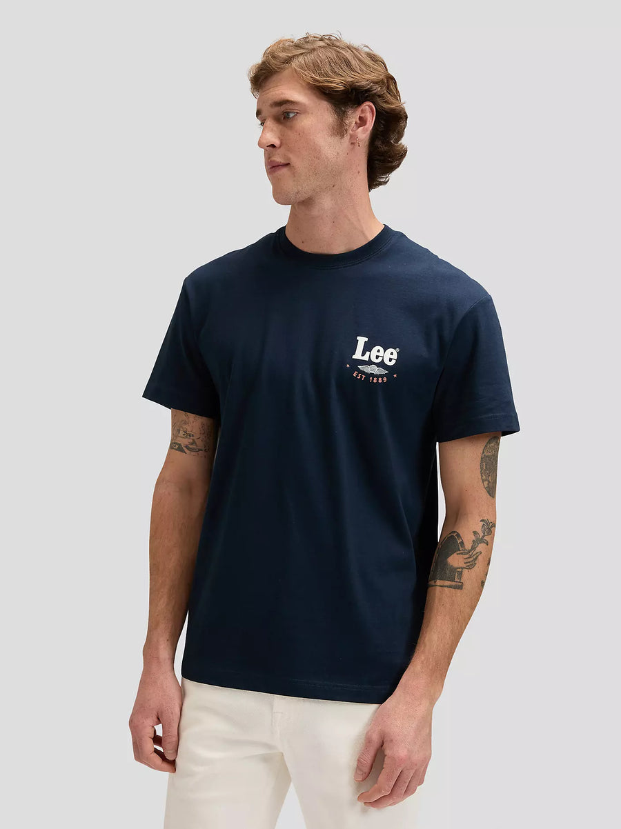 Lee Stamp Tee — Rivet Navy-LEE-Industrie