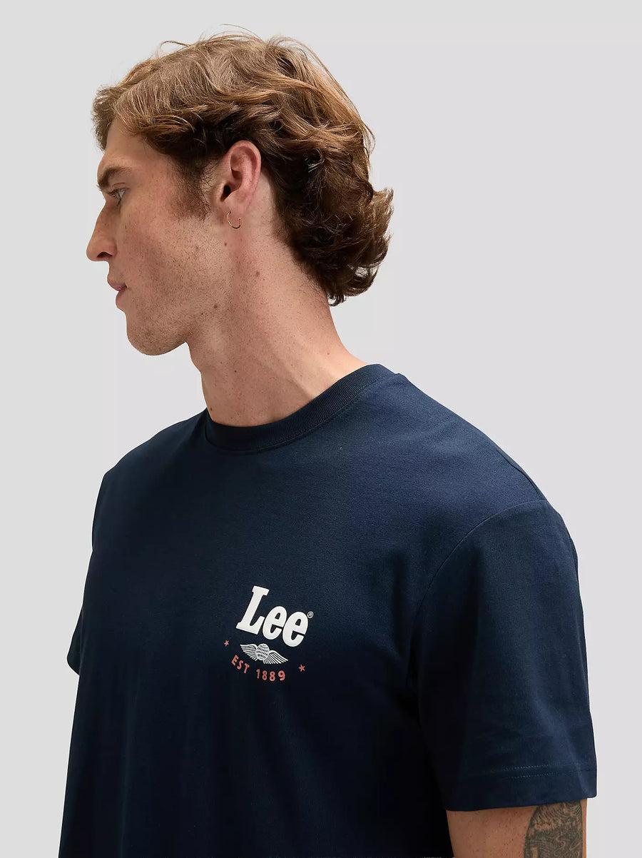 Lee Stamp Tee — Rivet Navy-LEE-Industrie