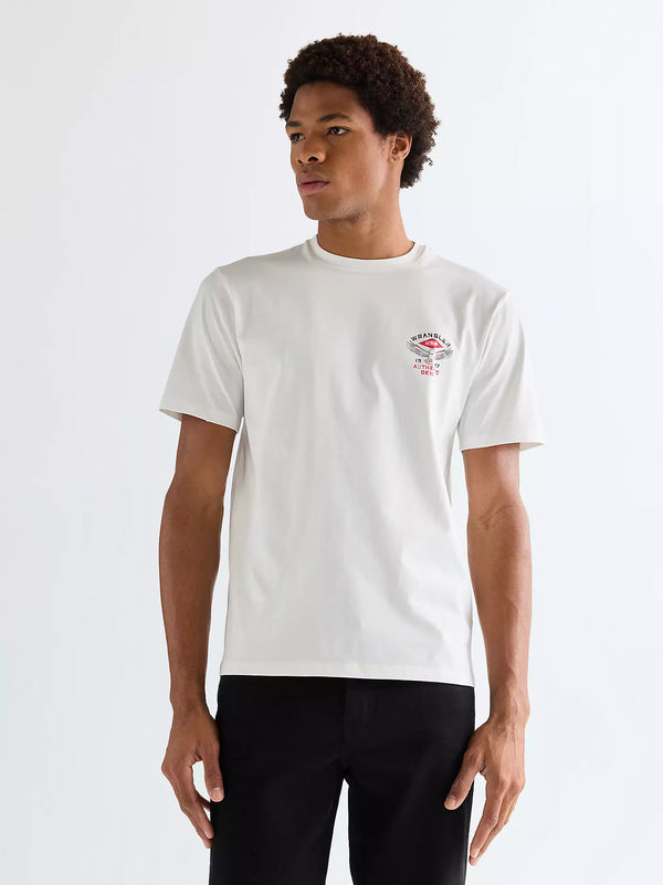 Wrangler T-shirt Small Americana Tee — Worn White