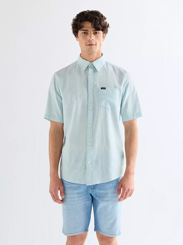 Wrangler Chemise SS 1-Pocket — Forget Me Not