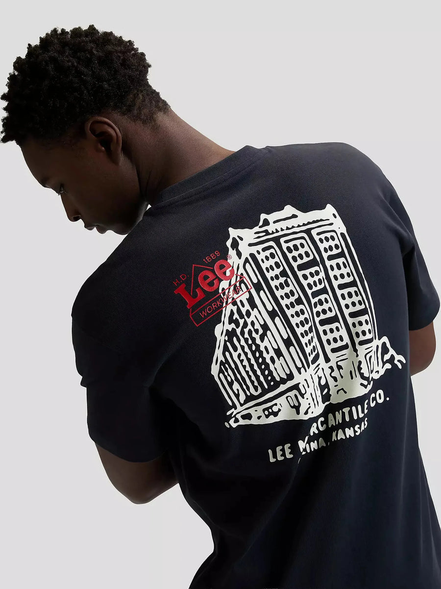 Lee T-shirt Workwear Building Tee — Rebel Navy SS26