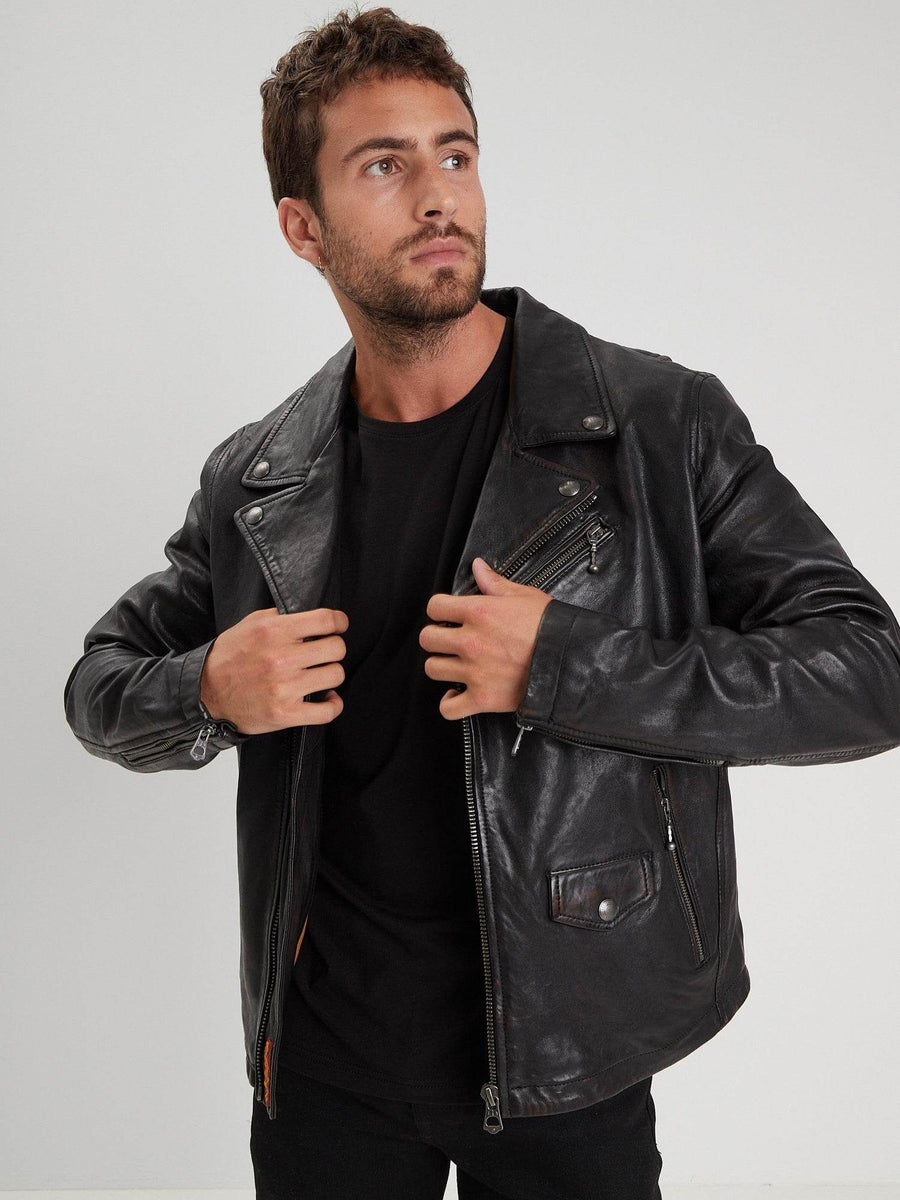 Daytona73 Miami Lamb Ermis Jacket — Black-DAYTONA73-Industrie