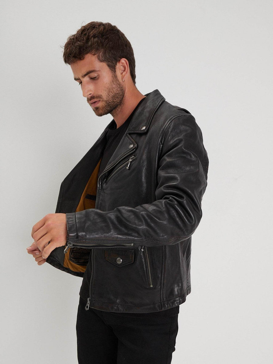 Daytona73 Miami Lamb Ermis Jacket — Black-DAYTONA73-Industrie