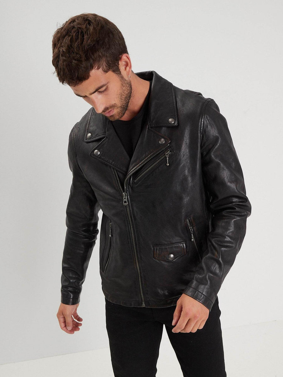Daytona73 Miami Lamb Ermis Jacket — Black-DAYTONA73-Industrie