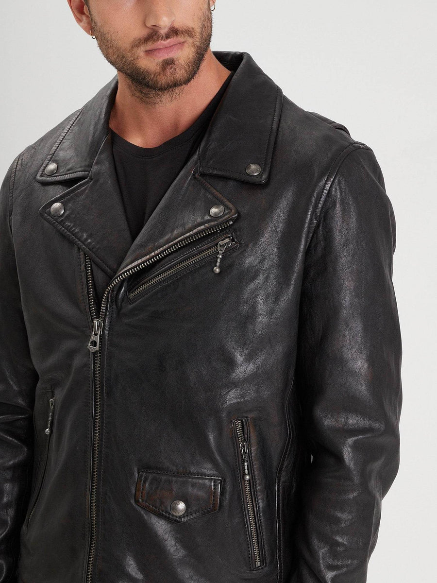 Daytona73 Miami Lamb Ermis Jacket — Black-DAYTONA73-Industrie
