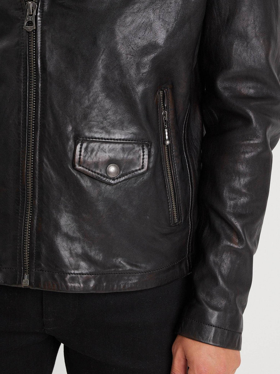 Daytona73 Miami Lamb Ermis Jacket — Black-DAYTONA73-Industrie