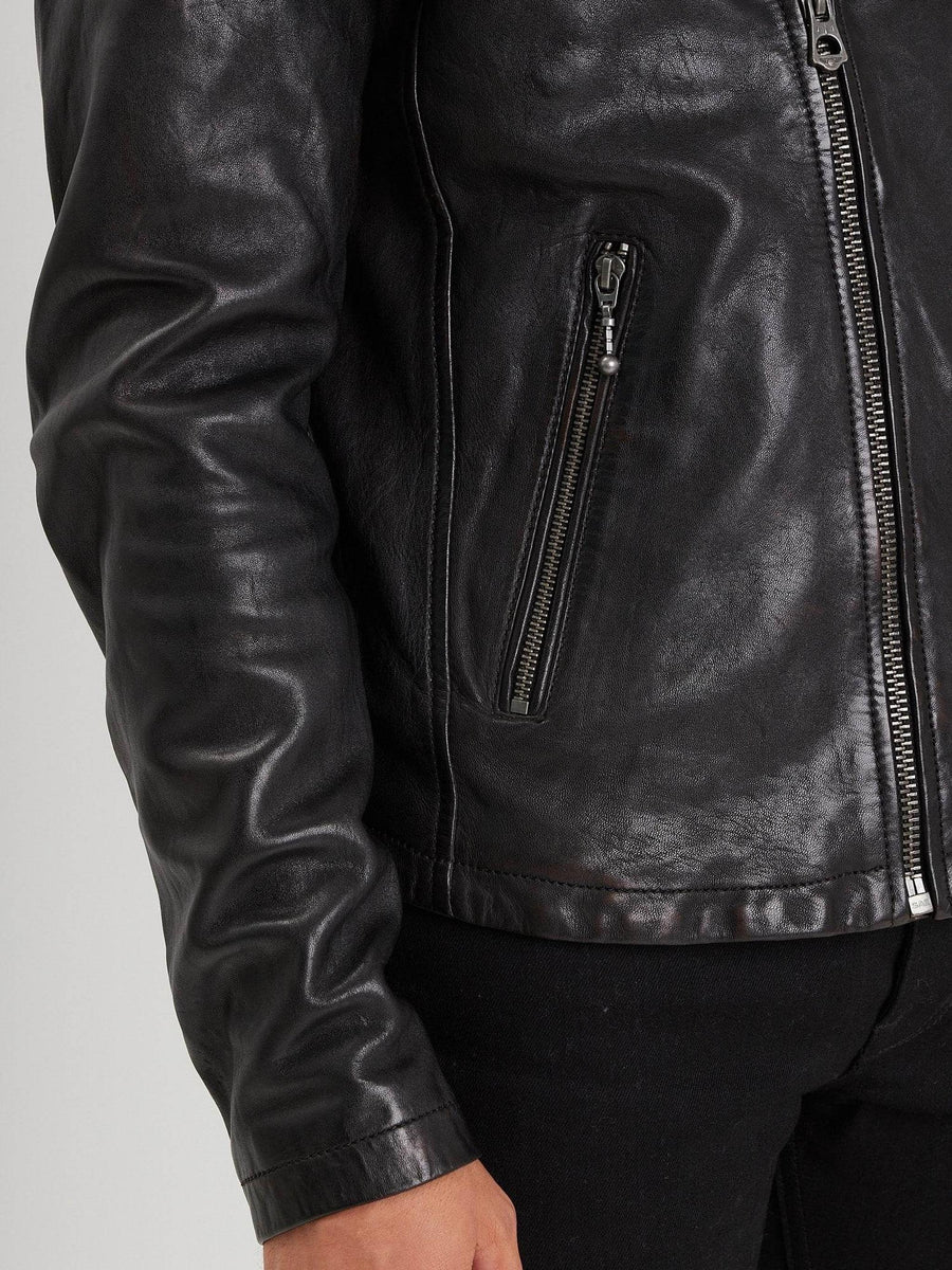 Daytona73 Miami Lamb Ermis Jacket — Black-DAYTONA73-Industrie