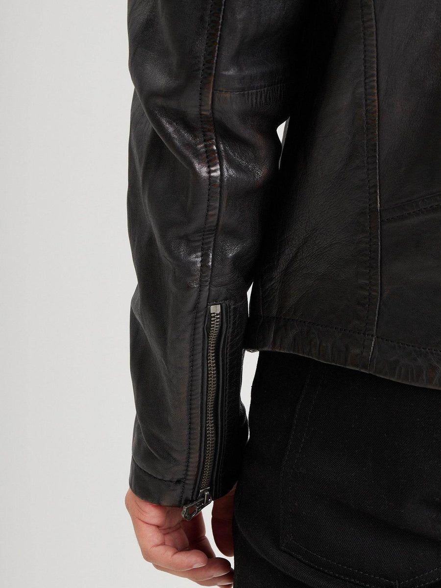 Daytona73 Miami Lamb Ermis Jacket — Black-DAYTONA73-Industrie