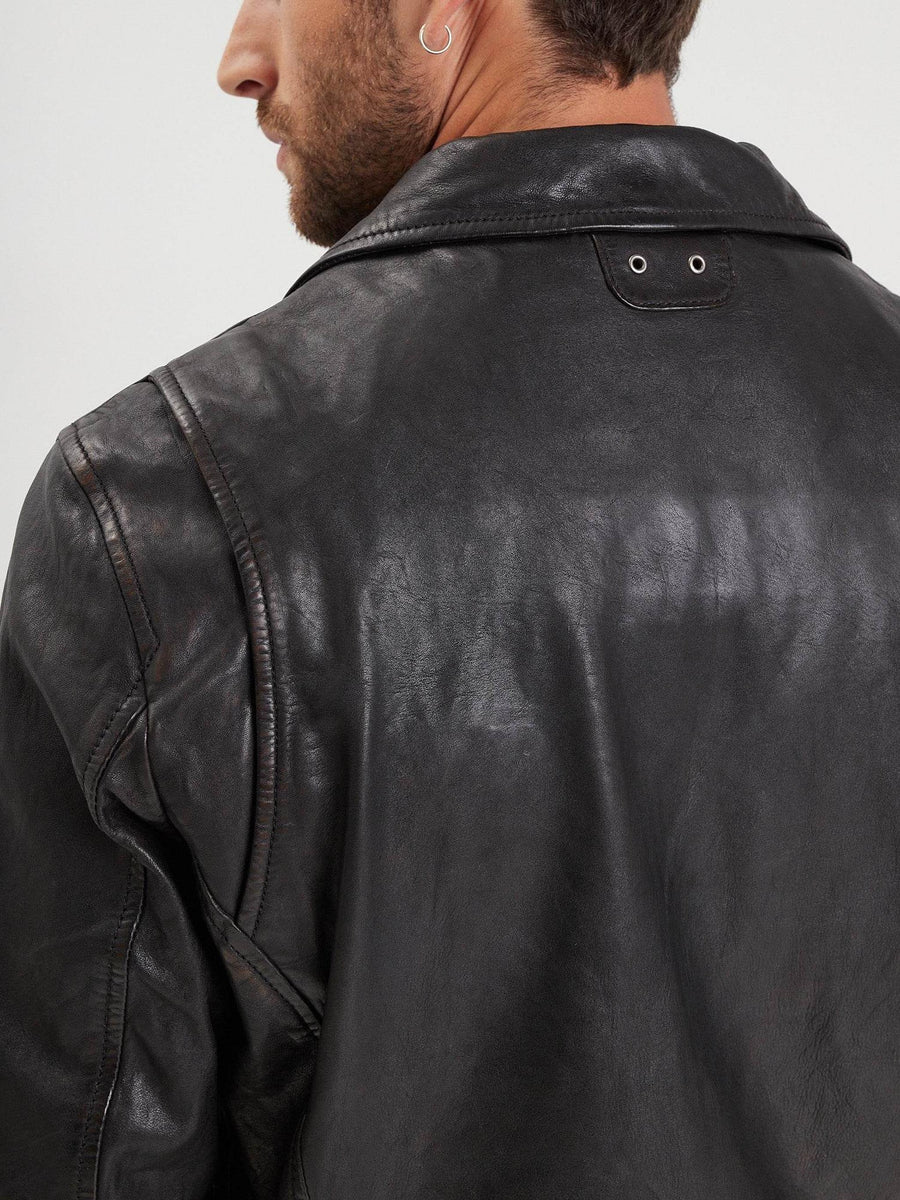 Daytona73 Miami Lamb Ermis Jacket — Black-DAYTONA73-Industrie