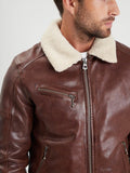 Daytona73 Platon Fake Fur Lamb Paolo Jacket — Dark Cognac-DAYTONA73-Industrie