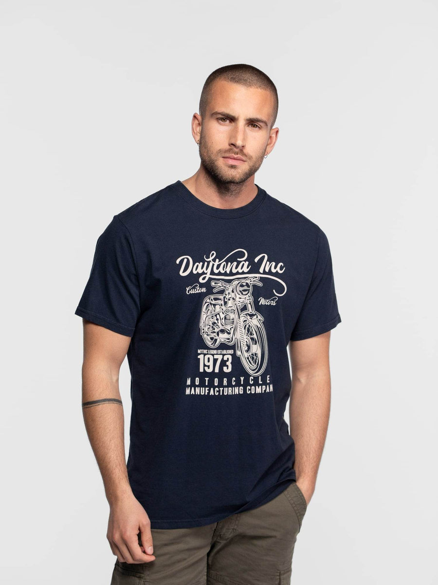 Daytona73 Sherbrooke Combed Cotton T-Shirt — Mint / Navy / White-DAYTONA73-Industrie