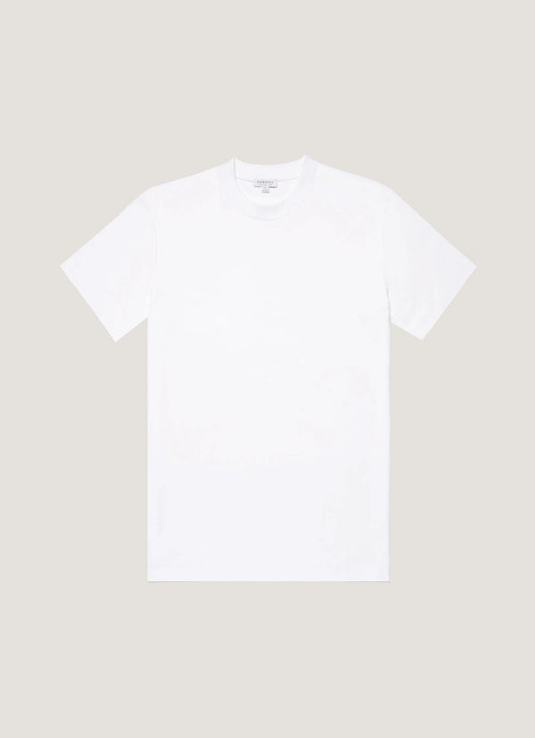 Sunspel T-shirt Heavyweight — White / Putty