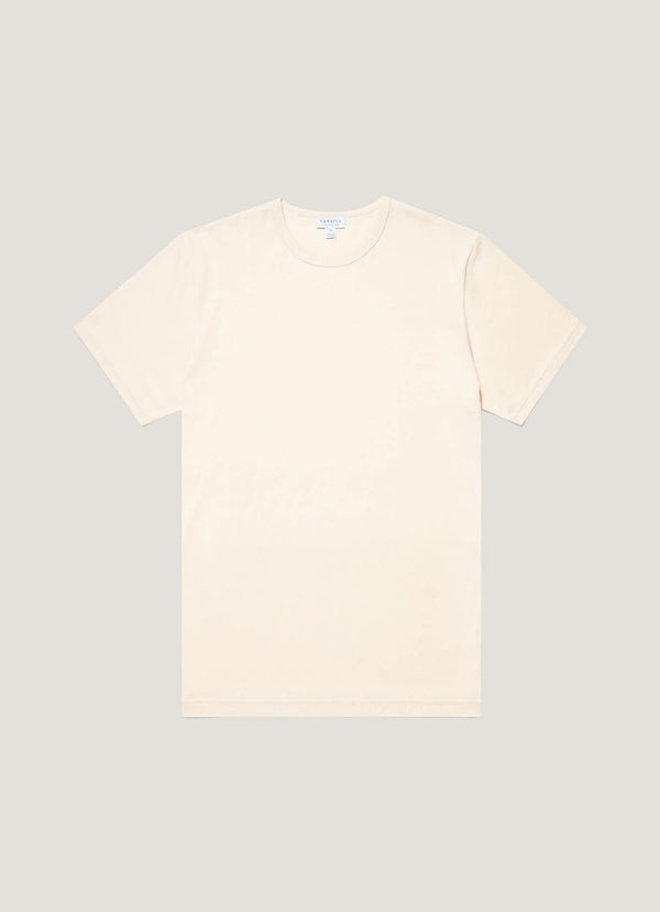Sunspel T-shirt SS Crew Neck — Undyed